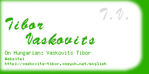 tibor vaskovits business card